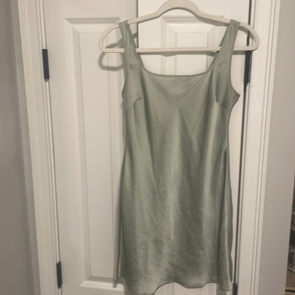 Aritzia sage green slip mini dress - Picture 1 of 5